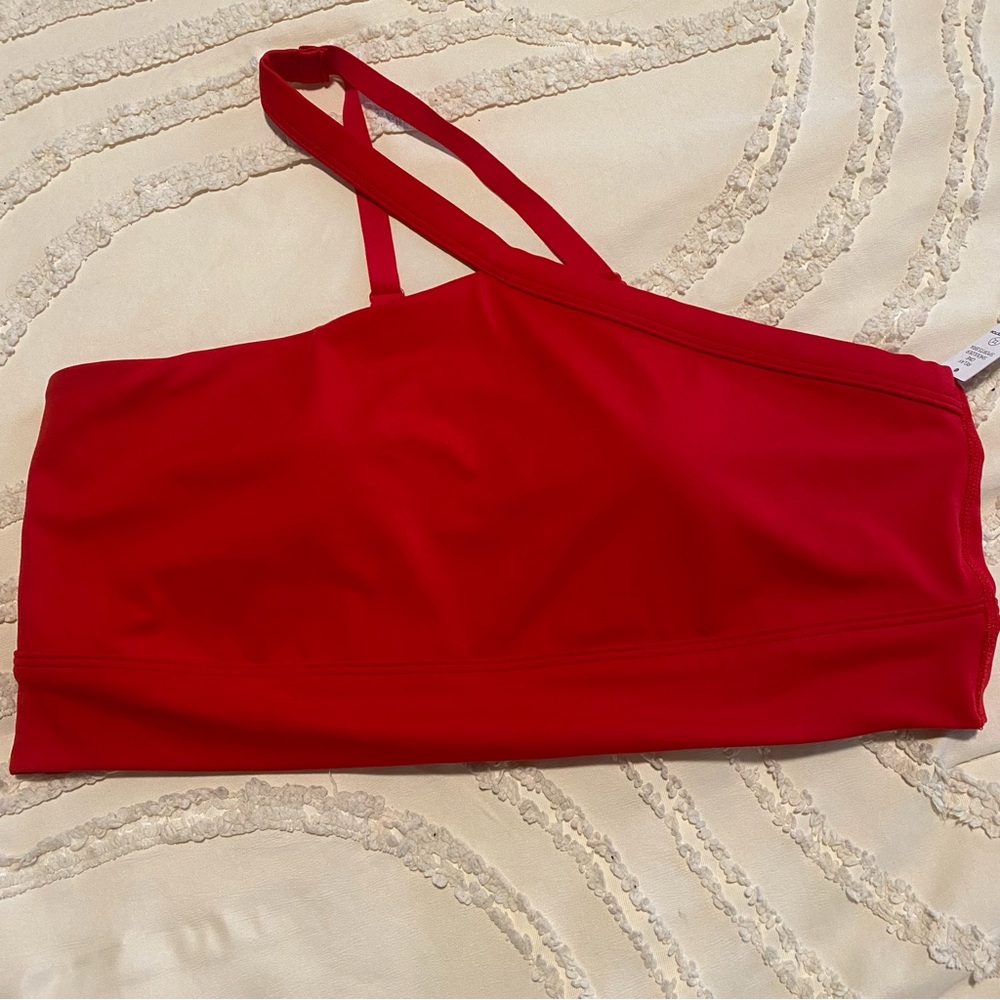 PINK Victoria's Secret One-Shoulder Red Sports Bralette - Picture 5 of 7